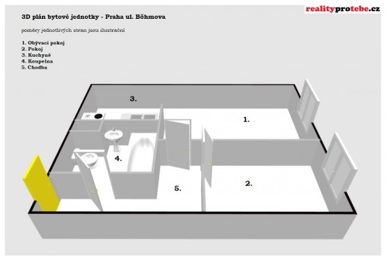 3D plán bytu - Snímek1